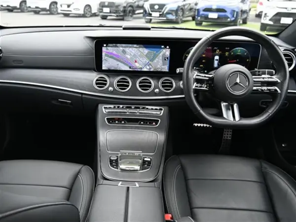 Mercedes-Benz E-Class Wagon E220d Sport (ISG equipped model) Diesel Turbo MP202301 AMG Line P Exclusive P Panorama SR HUD Black Leather Seats Burmester Air Balance P P Seats Seat H Genuine HDD Navigation 360° Camera Terrestrial Digital TV P Back Door Front/Rear Drive Recorder Apple CarPlay Compatible (Obsidian Black) — thumbnail 1
