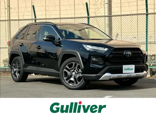 Toyota RAV4 2.5 Hybrid Adventure E-Four 4WD One Owner Genuine Navigation Around-View Camera Panoramic Moonroof Full-Seg TV Bluetooth AM FM Seat Heater Ventilation Seat Memory Function Steering Heater ETC2.0 (Attitude Black Mica) — thumbnail 1