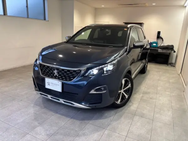 Peugeot 5008 GT BlueHDi Diesel Turbo One Owner Non-Smoker Certified Used Car Warranty 1 Year Genuine Navigation Digital TV ETC Sunroof Power Tailgate Front Seat Heater Backup Camera (Egyptian Blue) — thumbnail 1
