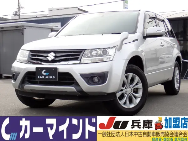 Suzuki Escudo 2.4 XG 4WD 5MT 4WD Late Final Type 7 Non-Smoking Car Carrozzeria Nav CD DVD SD Recording Bluetooth Audio Full-Seg TV Backup Camera ETC Front Seat Heater Smart Key HID Light (Silky Silver Metallic)