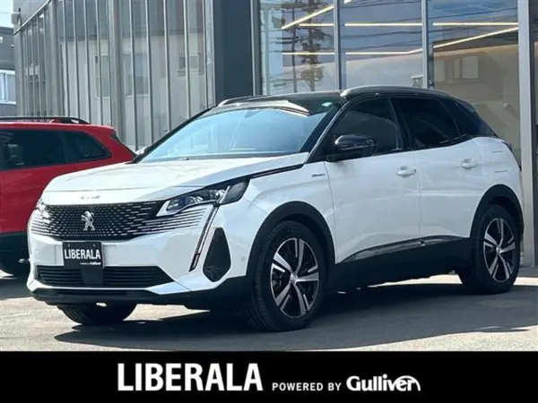 Peugeot 3008 GT Hybrid4 4WD Panoramic Sunroof Seat Relaxation Display Audio CarPlay Adaptive Cruise Control Blind Spot Assist Paddle Shift ETC Seat Heater Tokai Stock Cable Included (Pearl White) — thumbnail 1