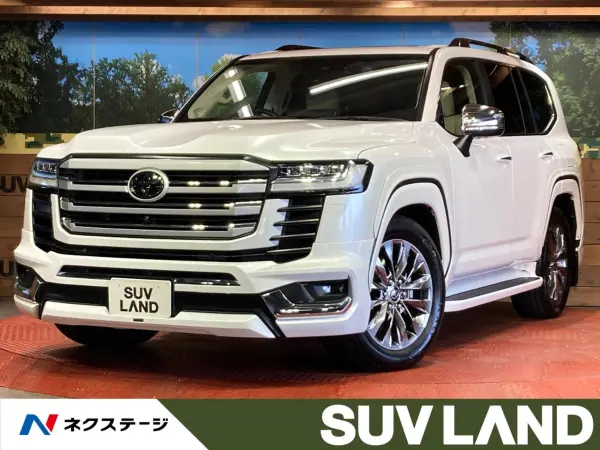 Toyota Land Cruiser 300 3.5 ZX 4WD Modellista Aero Rear Seat Monitor Cool Box Modellista Over Fender Modellista Muffler Around View Camera Beige Leather Seats Genuine 20-inch AW Genuine 12.3-inch Navigation Seat Air Conditioner ETC (Precious White Pearl)