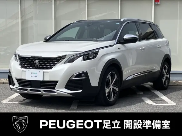 Peugeot 5008 GT BlueHDi Diesel Turbo Certified Used Car Sunroof Apple CarPlay Active Cruise Control Blind Spot Monitor Navigation Digital TV 360 Degree Camera Wireless Charging Drive Recorder ETC Alcantara Power Seat (Pearl White)