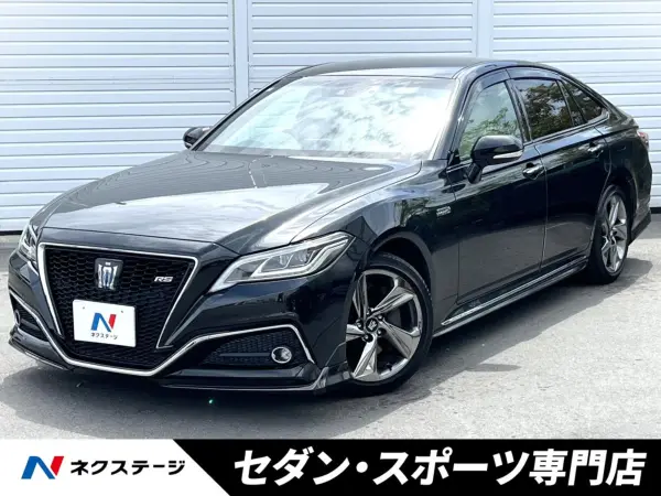 Toyota Crown Hybrid 3.5 RS Advance Modellista Aero White Leather Genuine Navigation Backup Camera Safety Sense Blind Spot Memory Power Seat Seat Ventilation Triple LED Headlights Genuine 18-inch AW Leather Steering Wheel Non-Smoker (Precious Black Pearl) — thumbnail 1