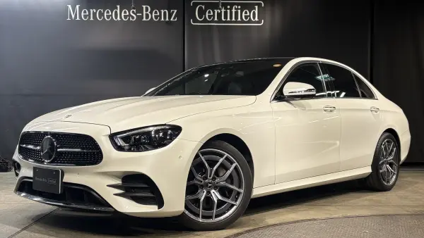 Mercedes-Benz E-Class E220d Sport (ISG equipped model) Diesel Turbo MP202302 AMG Line Leather Exclusive Package Panoramic Sliding Roof Head-Up Display Front Seats with Memory Power Seats All Seats Heated Seats Our Demo Car Up Diamond White — thumbnail 1