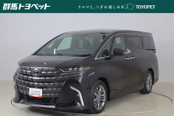 Toyota Alphard Hybrid 2.5 Z E-Four 4WD Moon Roof 14-inch DA Navigation Digital TV Surround View Camera Rear Seat Monitor Pre-Collision Brake BSM Drive Recorder Radar Cruise Seat Heater & Cool Steering Heater Power Back Door Triple LED Light (Black)