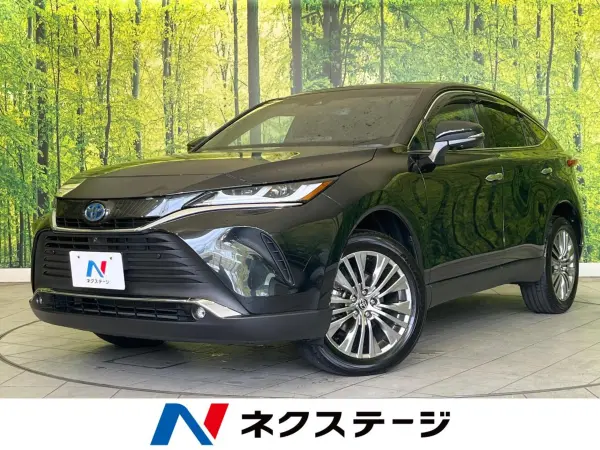 Toyota Harrier 2.5 Hybrid Z Leather Package Glass Roof 12.3-inch Navigation Around View Monitor Non-smoking JBL Sound Collision Mitigation Bluetooth Radar Cruise Power Rear Gate Leather Seat Front Seat Heater Corner Sensor (Precious Black Pearl)
