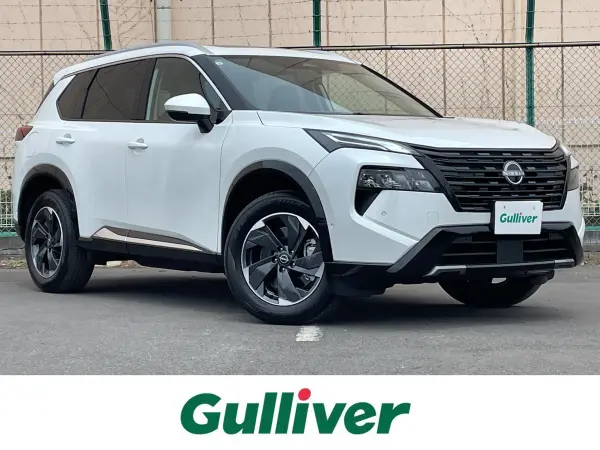 Nissan X-Trail 1.5 G e-4ORCE 4WD Panoramic Glass Roof Roof Rail Brown Nappa Leather BOSE Sound System 12.3-inch Navigation Around View Monitor Digital Inner Mirror ProPILOT ETC2.0 Seat Heater (Prism White 3-Coat Pearl) — thumbnail 1