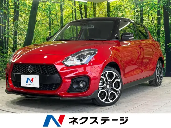 Suzuki Swift Sport 1.4 MT Display Audio Backup Camera Collision Mitigation System Non-Smoking Seat Heater Drive Recorder Smart Key LED Head ETC 17-inch Alloy Wheels Lane Departure Warning Auto Light (Burning Red Pearl Metallic Black)