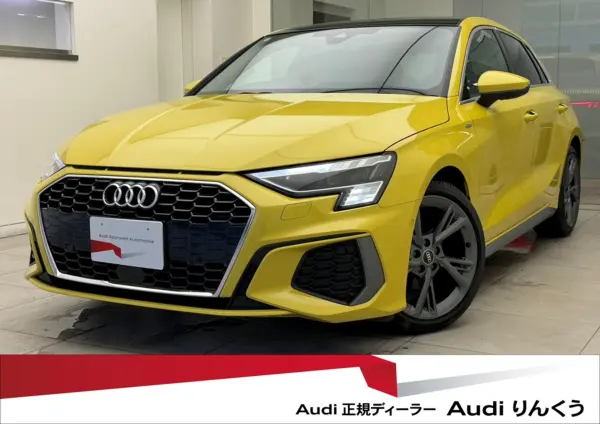 Audi A3 Sportback 30 TFSI S line Panorama Sunroof Bang & Olufsen Black Leather Matrix LED Headlights Convenience & Assistance PKG Navigation PKG Technology PKG Privacy Glass S line Plus PKG Seat Heater Certified Used Car (Python Yellow M)