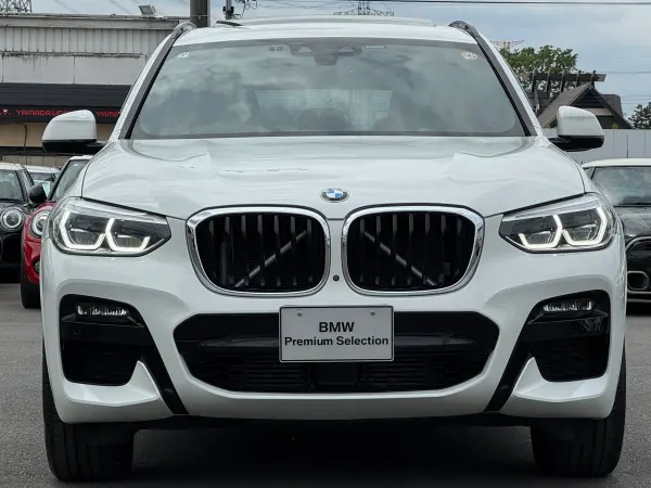 BMW X3 xDrive20d M Sport Diesel Turbo 4WD Select Package Glass SR Harman Kardon Black Leather Front/Rear Seat Heaters 19-inch AW Power Rear Gate Touch Panel Navi TV Surround View Camera Head-up Display Active Cruise Control Drive Assist Paddle Shift ETC2.0 Non-Smoking (Alpine White) — thumbnail 1