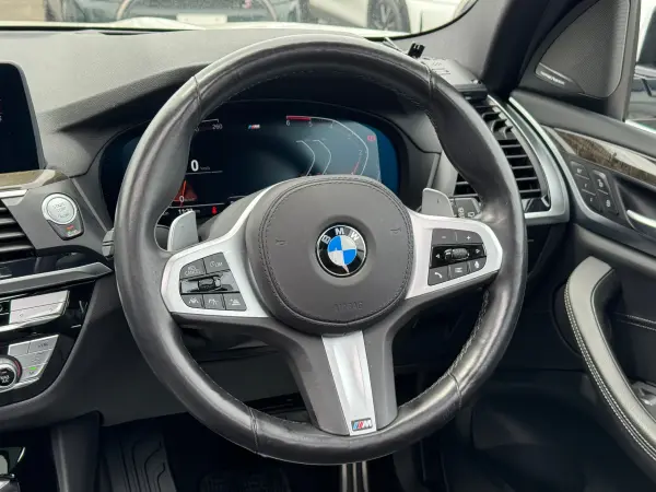 BMW X3 xDrive20d M Sport Diesel Turbo 4WD Select Package Glass SR Harman Kardon Black Leather Front/Rear Seat Heaters 19-inch AW Power Rear Gate Touch Panel Navi TV Surround View Camera Head-up Display Active Cruise Control Drive Assist Paddle Shift ETC2.0 Non-Smoking (Alpine White) — photo 8