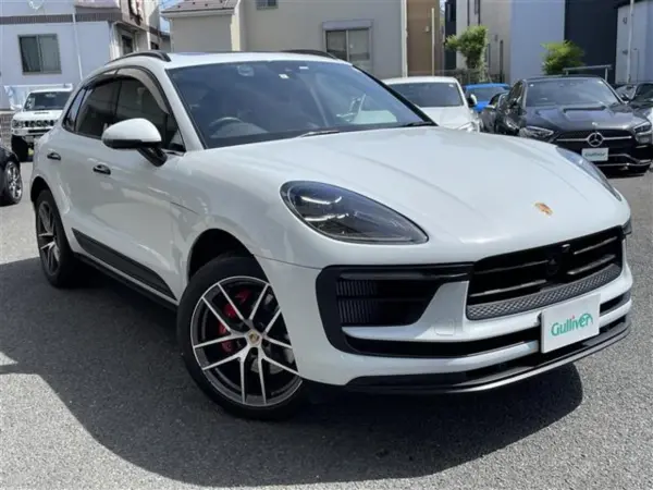 Porsche Macan S PDK 4WD One Owner SR Sport Chrono Air Suspension Genuine Navigation 360° Camera ETC2.0 Radar Cruise Collision Mitigation LKA BSM Genuine 20AW Red Calipers Smart Key R6/7 Year Dealer Maintenance (Carrara White Metallic) — thumbnail 1