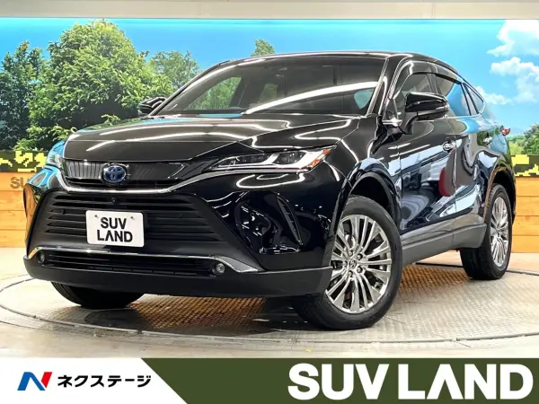 Toyota Harrier 2.5 Hybrid Z Leather Package Glass Roof Panoramic Camera Genuine 12.3-inch Navigation JBL Sound Toyota Safety Sense Radar Cruise Control Non-Smoking Vehicle ETC Black Leather Seats Power Back Door Front Seat Air Conditioner Drive Recorder (Black) — thumbnail 1