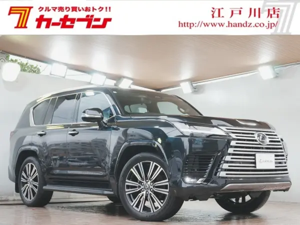 Lexus LX600 4WD White Leather Seats Sunroof Genuine 12.3-inch Memory Navigation Full Seg D Interior M One Owner Genuine 22AW Air Seats Seat Heater Collision Mitigation LKA BSM AHB Radar C Roof Rails Front Rear Dashcam (Graphite Black Glass Flake)