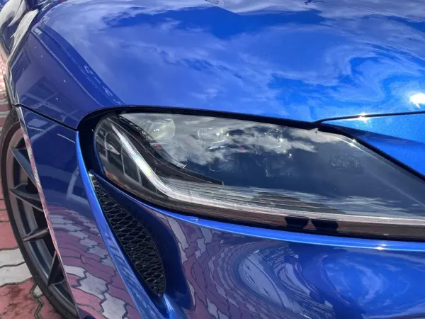 Toyota Supra 3.0 RZ DB06 6MT 3.0L Inline-6 Turbo Black Leather Black Leather Steering Wheel 1-Owner Non-Smoker JBL Sound Genuine 19-inch Forged AW Brembo Calipers LED Head Pre-Crash ETC (Dawn Blue Metallic) — photo 8