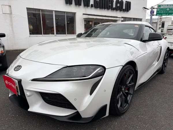 Toyota Supra 3.0 RZ Tan Leather Seats Front/Rear Dashcam ETC Navi TV Backup Camera Pre-Collision Safety Lane Keep Blind Spot Monitor Heated Power Seats JBL (White Metallic) — thumbnail 1