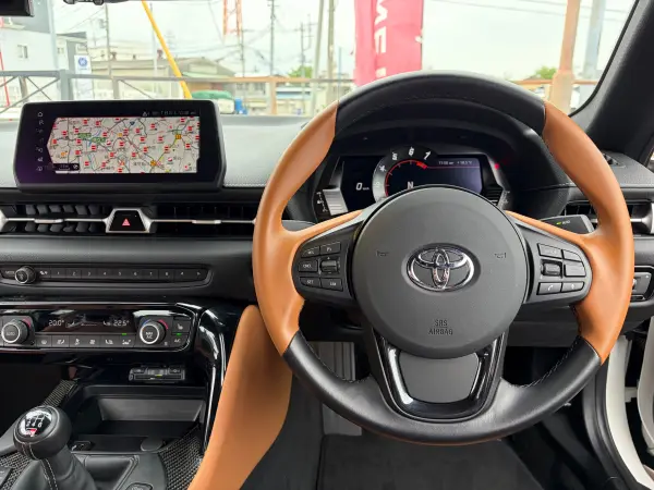 Toyota Supra 3.0 RZ Tan Leather Seats Front/Rear Dashcam ETC Navi TV Backup Camera Pre-Collision Safety Lane Keep Blind Spot Monitor Heated Power Seats JBL (White Metallic) — photo 8