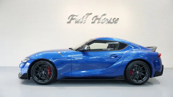 Toyota Supra 3.0 RZ One Owner Genuine Navigation Full Seg Back Camera JBL Genuine Drive Recorder BSM HUD Pre-Crash Half Leather Seat Heater PDC GR Trunk Spoiler MAXORID Aero (Dawn Blue Metallic)