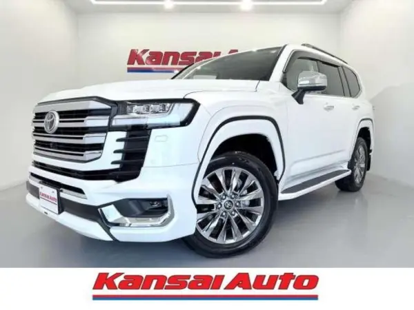 Toyota Land Cruiser 300 3.5 ZX 4WD Modellista Aero/Sunroof/JBL/Electric Rear Diff/Rear Entertainment/Cold Spec/Cool Box/MOP Roof Rails/Tonneau Cover/Genuine Floor Mats & Visors/HUD/BSM/HDMI/Apple CarPlay (Precious White Pearl) — thumbnail 1