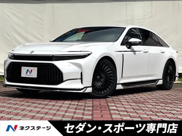 Toyota Crown 2.5 Z THE 70th Hybrid Modellista Aero (F/S/R/Rear Spoiler) 1 Owner Non-Smoker Special Edition Genuine 20-inch Matte Black Painted AW All-Seat Ventilation Black Leather Navigation Panoramic View ETC 2.0 (Precious White Pearl)