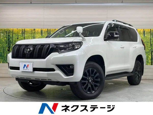 Toyota Land Cruiser Prado 2.7 TX L Package Matt Black Edition 4WD Sunroof Beige Leather 7-Seater 9-inch Navigation Collision Mitigation System Radar Cruise ETC Drive Recorder Bluetooth Full-Seg Roof Rails Power Seat Seat Heater Seat Ventilation (White Pearl Crystal Shine)