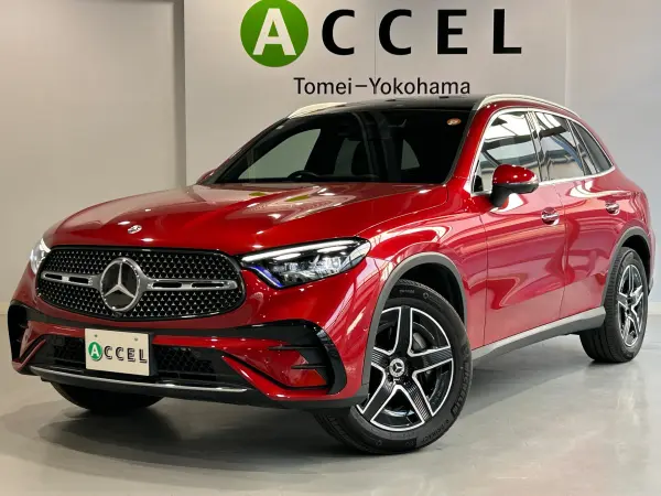 Mercedes-Benz GLC220 d 4MATIC (ISG equipped model) AMG Line Package Diesel Turbo 4WD Radar S Panoramic Sunroof Leather Exclusive PKG Genuine Navigation TV 360-degree Camera Blind Spot Assist Keyless Go Foot Trunk Opener Burmester Sound Drive Recorder One Owner (Hyacinth Red)