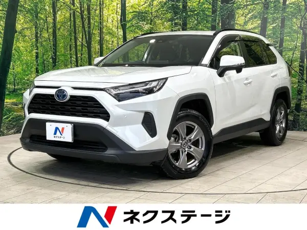 Toyota RAV4 2.5 Hybrid X E-Four 4WD Moonroof Genuine 8-inch Navigation Backup Camera Safety Sense Radar Cruise Control Clearance Sonar Drive Recorder ETC LED Headlights Bluetooth Genuine 17-inch AW (Platinum White Pearl Mica)