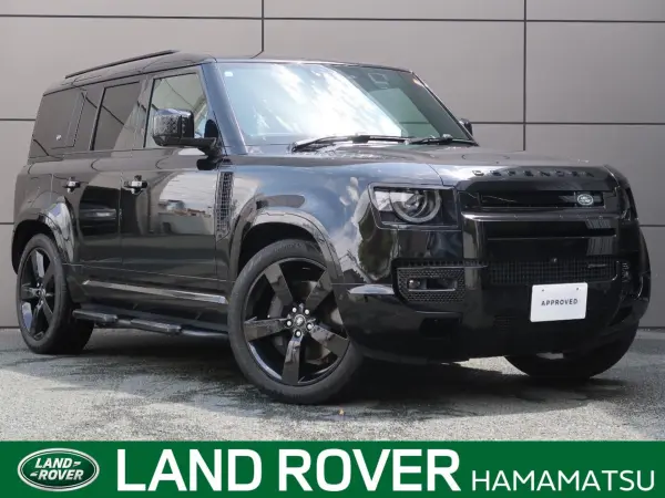 Land Rover Defender 110 X Dynamic HSE 3.0L D300 Diesel Turbo 4WD Certified Used Car Genuine 22-inch Alloy Wheels Sliding Panoramic Roof Black Pack Fixed Side Steps Front Seat Heater & Cooler Air Suspension Apple CarPlay (Santorini Black Metallic)