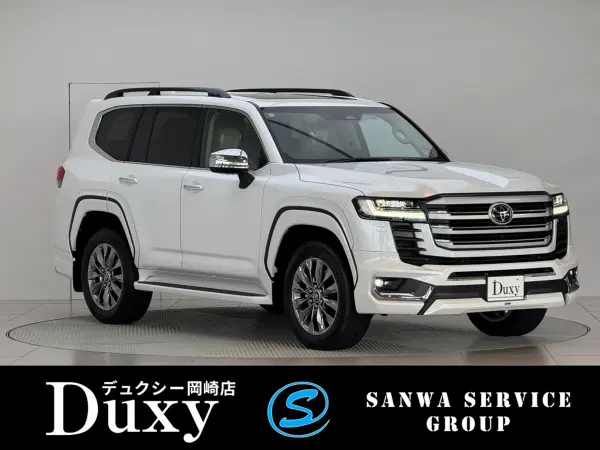Toyota Land Cruiser 300 3.5 ZX 4WD Annual Model Change Modellista Aero Kit Rear Electric Diff Lock Cool Box Tire Pressure Sensor Cold Region Spec Tonneau Cover 12.3-inch JBL Premium Sound Navigation Rear Entertainment System Interior Beige Leather (Precious White Pearl)