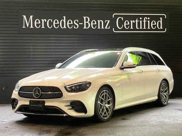 Mercedes-Benz E-Class Wagon E220d Sport (ISG Equipped Model) Diesel Turbo MP202301 Leather Black Leather Exclusive Package Panoramic Sliding Roof Burmester Surround Sound System 360° Camera Head-Up Display Perfume Atomizer (Diamond White)