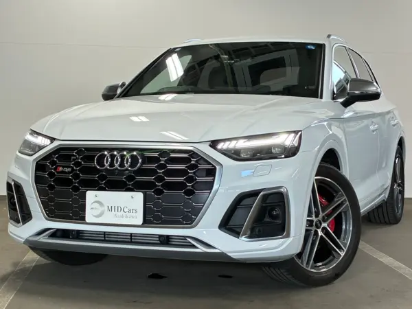 Audi SQ5 3.0 4WD Leather Pkg/Carbon Interior/TV Tuner/Dynamic Steering/Colored Brake Calipers Red/Bang & Olufsen/Diamond Stitch Leather/All Seat Heaters/Matrix LED Headlights/Genuine 20-inch AW (Glacier White Metallic)