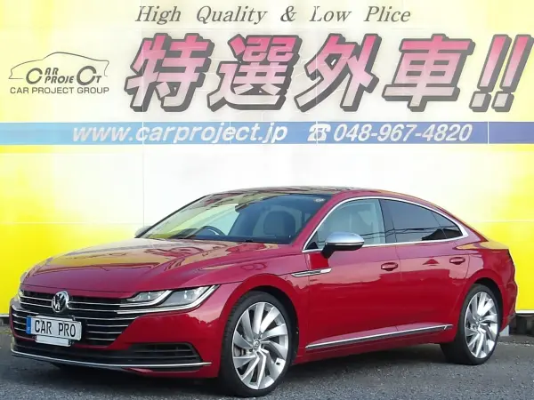Volkswagen Arteon TSI 4Motion Elegance 4WD Sunroof DYNAUDIO Sound Head-Up Display Navi TV 360° Camera Sonar Power Memory Seat Power Rear Gate ACC ETC LED Smart Key Apple Car USB Bluetooth Paddle Shift Collision Mitigation (Chili Red Metallic)