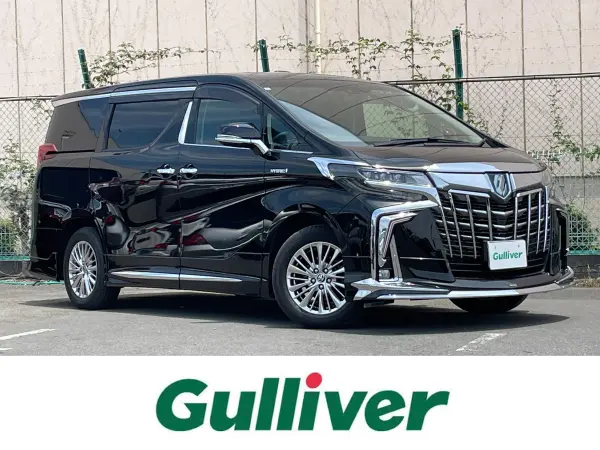 Toyota Alphard Hybrid 2.5 SR C Package E-Four 4WD Twin Sunroof JBL Premium Sound System Modellista Aero Digital Inner Mirror Genuine Navigation Flip-down Monitor Radar Cruise Power Back Door Dual Power Sliding Doors Leather Seats (Black)