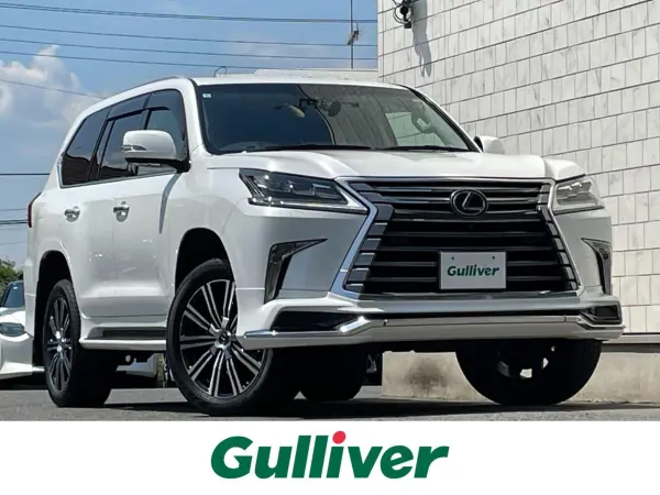 Lexus LX570 4WD Non-Smoking Options (Modellista Aero, Muffler, Mark Levinson, Rear Seat Entertainment, 21-inch Alloy Wheels) Sunroof Leather Seat Heater/Cooler Panoramic View Monitor Power Back Door Cool Box (Pearl White)