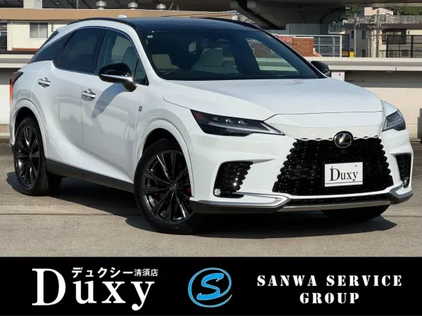 Lexus RX350 F Sport 4WD Panoramic Roof Radiant Heater Orange Caliper Digital Inner Mirror Panoramic View Monitor 3-Eye LED Headlight Seat Heater & Cooler Power Back Door Power Seat BSM HUD ETC2.0 (White Nova Glass Flake)