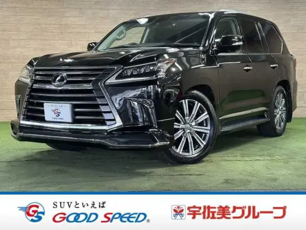 Lexus LX570 4WD Modellista Aero / Mark Levinson / Sunroof / Rear Entertainment / Around View Camera / Cool Box / 12.3-inch Navigation / Radar Cruise / Power Seat / Seat Memory / Paddle Shift / Power Rear Gate / Seat Air Conditioner / ETC (Starlight Black Glass Flake)