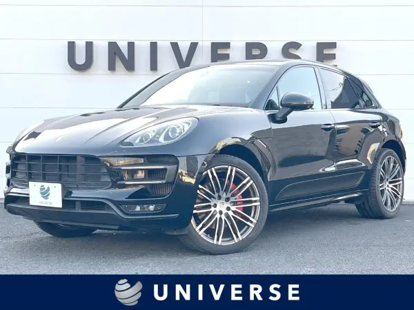 Porsche Macan Turbo PDK 4WD Sport Chrono Package Sunroof Air Suspension BOSE Sound Black Leather Seats Seat Heater Power Folding Mirrors Alcantara Roof Lining Genuine Navigation Backup Camera (Jet Black Metallic)