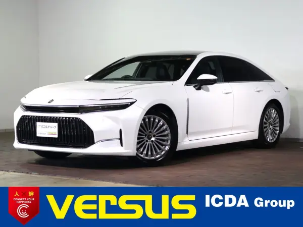 Toyota Crown 2.5 Z Hybrid Multi-Stage Hybrid T Safety Sense Genuine Connect Navi Full Seg BT Panoramic View M ETC 2.0 Radar Cruise C Wood Grain Panel Black Leather Seat D Inner Mirror Paddle Shift P Trunk Sunroof Genuine 19 AW (Precious White Pearl)