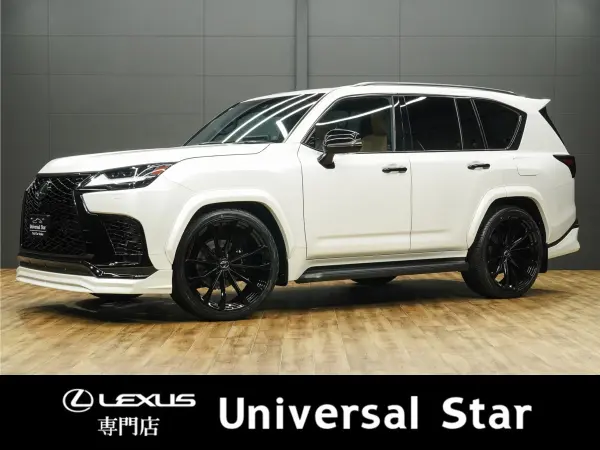 Lexus LX600 Offroad 4WD New UNIVERSALDESIGN Complete (Aero 4pcs/24inch AW/New Domestic Tires)/New F Sport Spec (Genuine Parts)/1 Owner/Non-Smoker/Indoor Storage/Mark Levinson/Rear Entertainment/Power Folding Third Row Seats/7-Seater/ETC (Sonic Quartz)