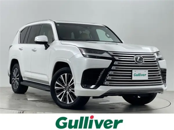 Lexus LX600 4WD Mark Levinson Rear Entertainment System Rear Seat Left/Right 11.6-inch Touch Panel Display Sunroof Wireless Charger Head-Up Display Around View Monitor Digital Inner Mirror (Pearl)
