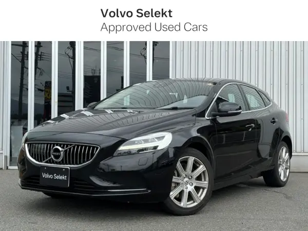 Volvo V40 T3 Inscription Certified Used Car Harman Kardon Black Leather Seats Seat Heater Cruise Control Full-Seg TV Pedestrian Airbag Power Seat Paddle Shift CD/DVD Player ETC LED Headlights Keyless Entry (Onyx Black Metallic)