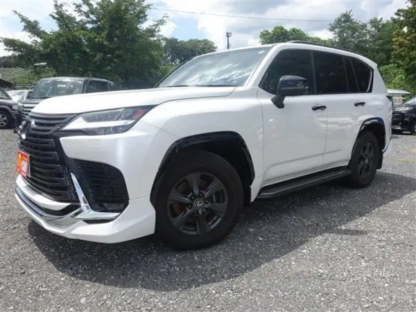 Lexus LX600 Off-Road 4WD Modellista Aero Genuine Navigation TV Black Leather Air Seats Rear Entertainment Sunroof Mark Levinson Bluetooth Non-Smoker Cooler Box ETC2.0 Power Trunk Blind Spot Monitor Vehicle Inspection Certificate (Sonic Quartz) — 2024, 21,000km, for sale in Kenya